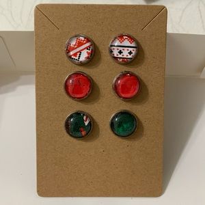 Faux leather earrings